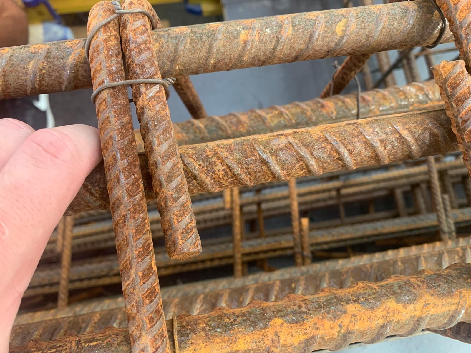 Detail výstužného koša prefabrikátu